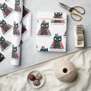 Christmas Cat Kitty Wrapper Wrapping Paper