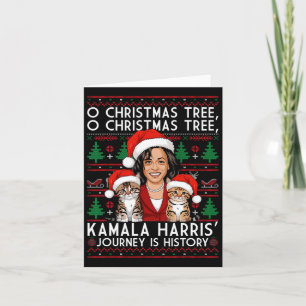 Christmas Cat Ladies For Kamala Santa Ornament Paj Card