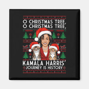 Christmas Cat Ladies For Kamala Santa Ornament Paj Magnet