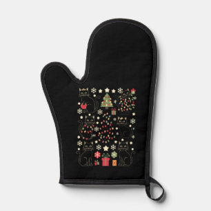 Christmas Cat Lover Gift For Cat Owner Oven Mitt