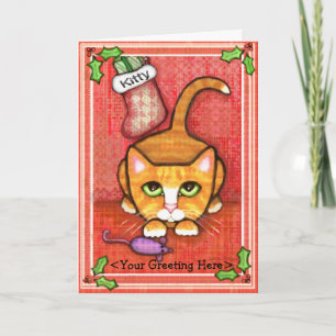 Christmas Cat Lover's Greeting Card