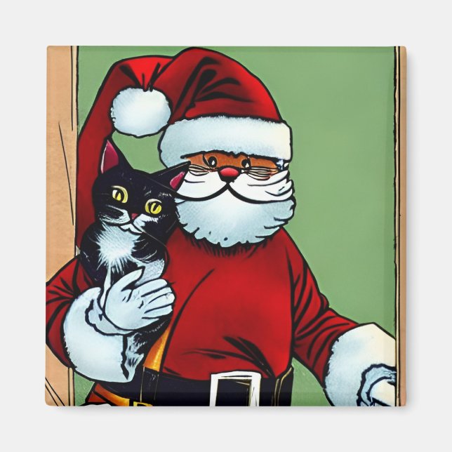 Christmas Cat Magnet (Front)