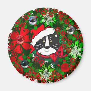 Christmas Cat Magnet