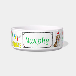 Christmas CAT Medium Pet Bowl "Furry Christmas"
