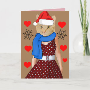 CHRISTMAS CAT MOM CHRISTMAS CARD
