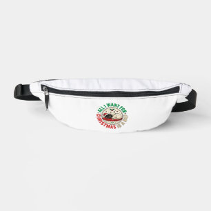 Christmas Cat Nap Holiday Design Bum Bags
