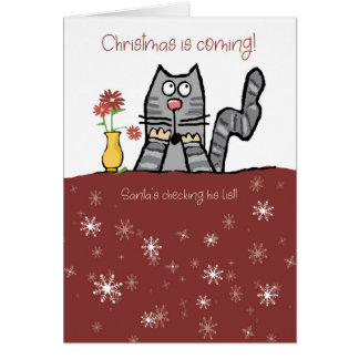 Christmas Cat Not on Santa's Nice List