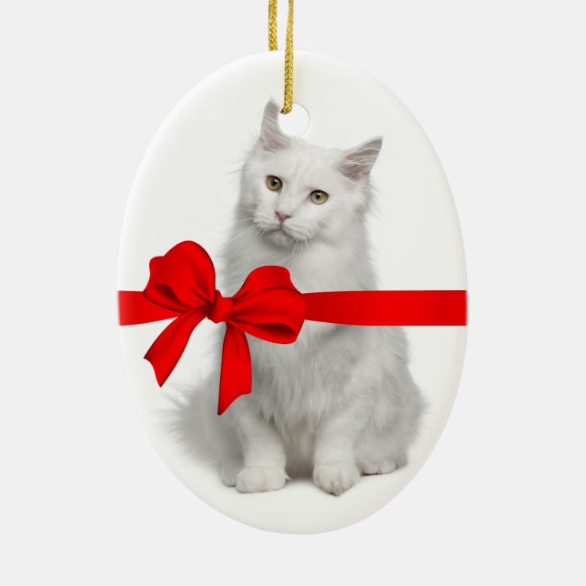 Christmas Cat Ornament (Back)