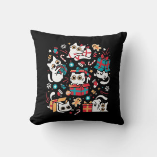 Christmas Cat Party Cushion