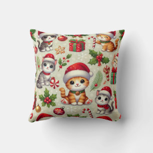 Christmas cat Pillow