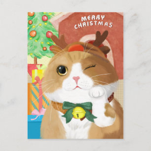 Christmas Cat Postcard