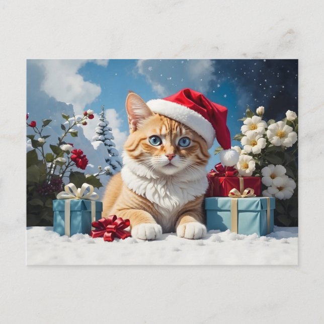 christmas cat postcard (Front)