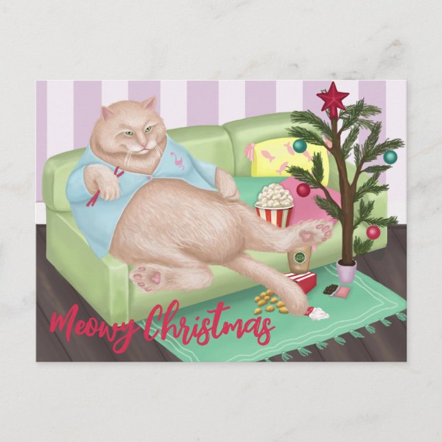 Christmas Cat Postcard (Front)