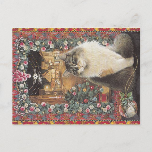 Christmas Cat postcard (Front)
