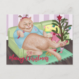 Christmas Cat Postcard