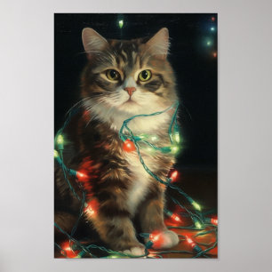 Christmas Cat Poster