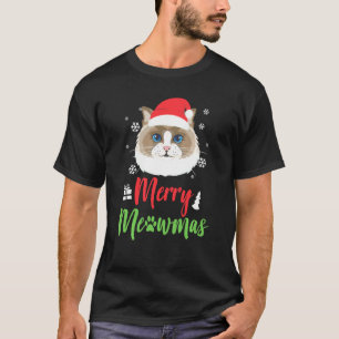 Christmas Cat Ragdoll Merry Meowmas T-Shirt