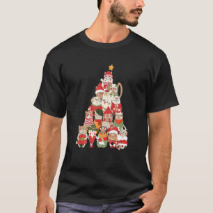 Christmas Cat Ree Merry Christmas Retro Groovy T-Shirt