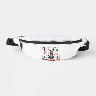 Christmas Cat Reindeer Ugly Christmas Sweater T-Sh Bum Bags