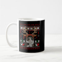 Christmas Cat Reindeer Ugly Christmas Sweater T-Sh