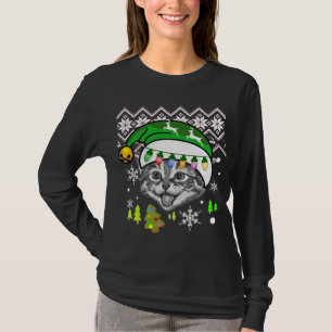 Christmas Cat Snowflake Reindeer T-Shirt