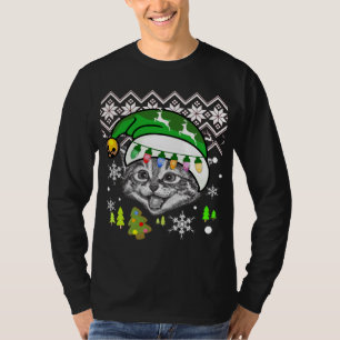 Christmas Cat Snowflake Reindeer T-Shirt