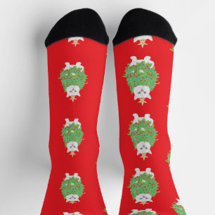 CHRISTMAS CAT SOCKS