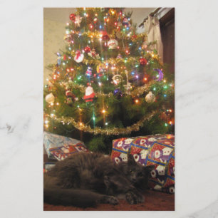Christmas Cat Stationery
