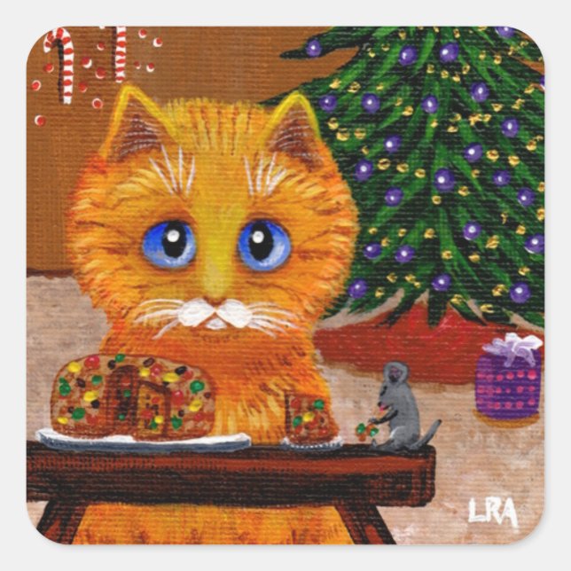 Christmas Cat Stickers Creationarts (Front)