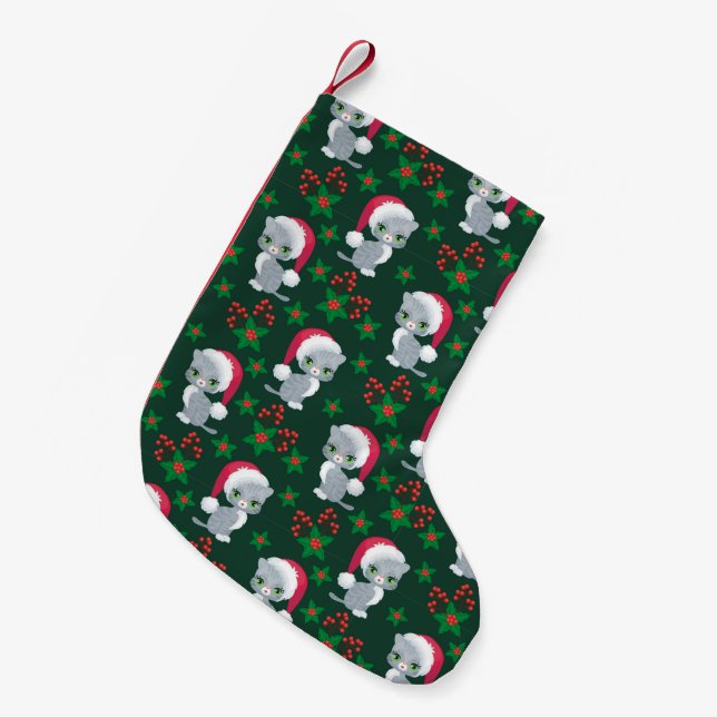 Christmas Cat Stocking (Front (Hanging))