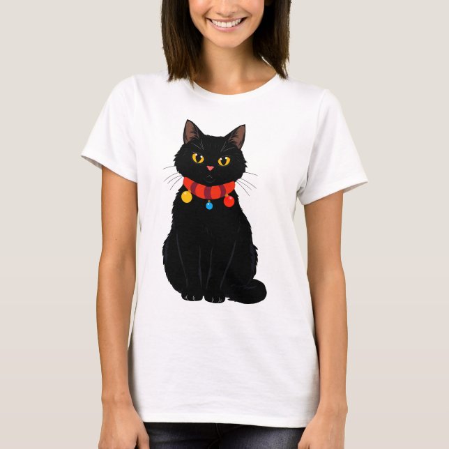Christmas Cat T-Shirt (Front)
