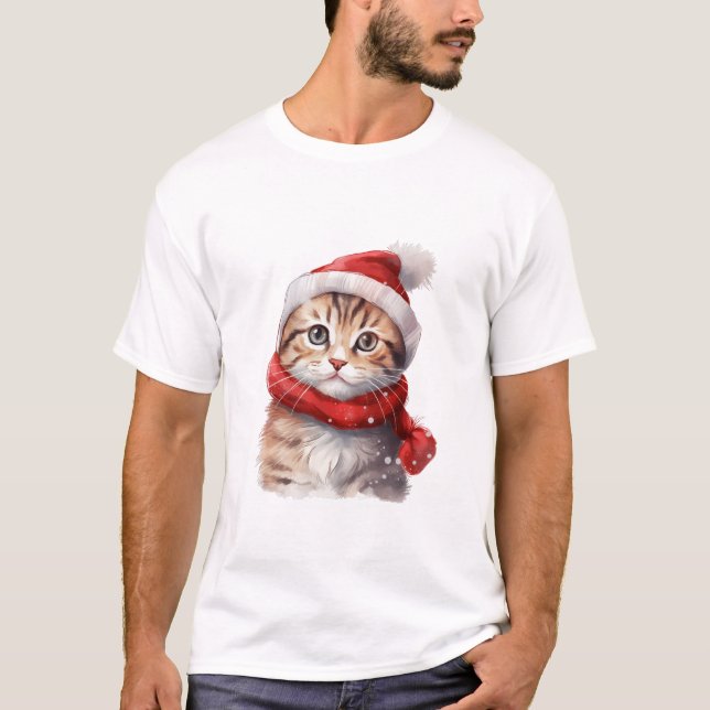 Christmas cat  T-Shirt (Front)