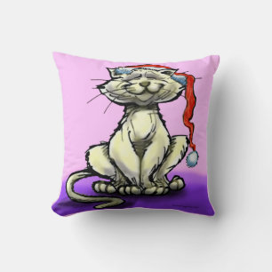 Christmas Cat Throw Pillow
