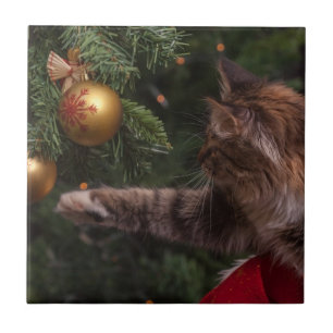 Christmas Cat Tile