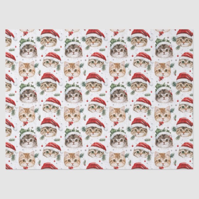 Christmas Cat Tissue Paper (Front)
