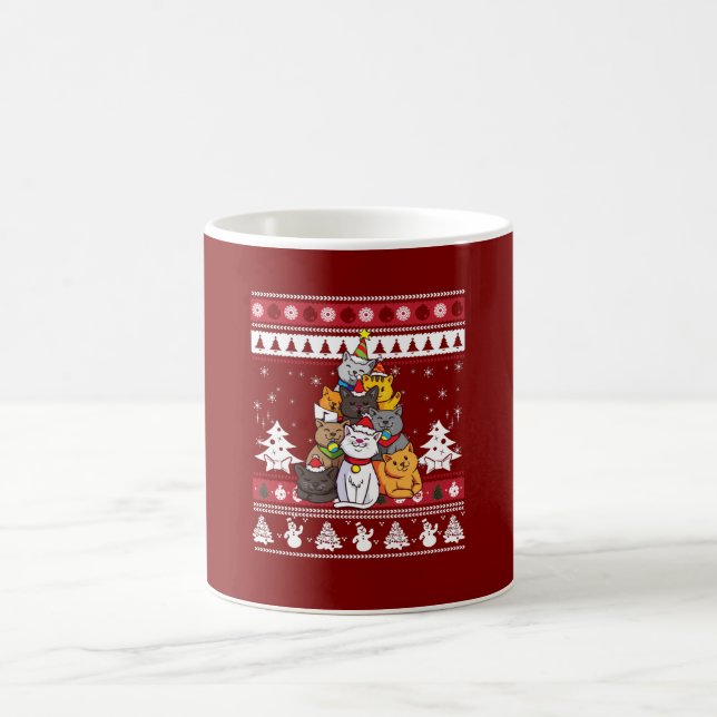 Christmas Cat Tree Coffee Mug (Center)