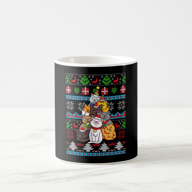 Christmas Cat Tree Gift Coffee Mug (Center)