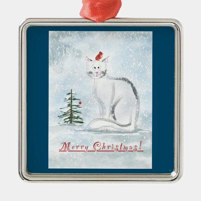 Christmas Cat Tree Ornament (Front)