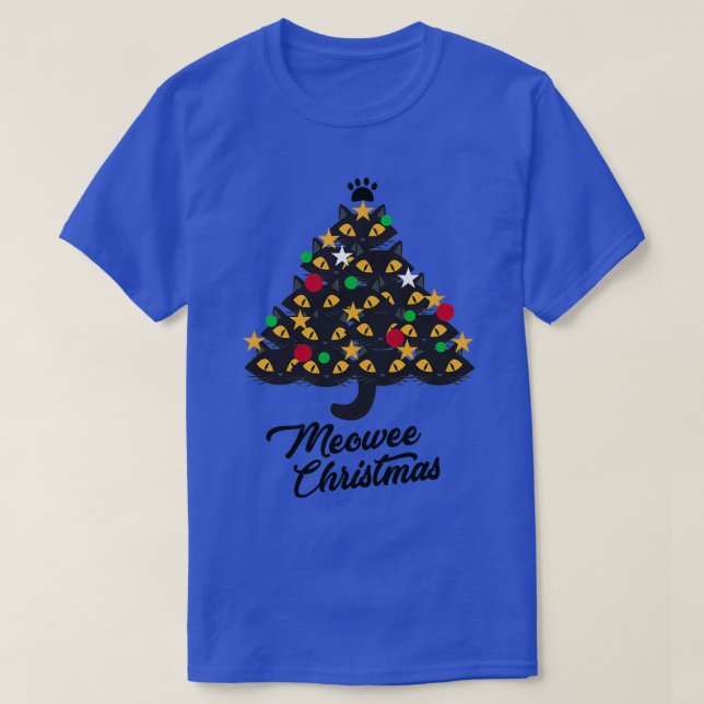 Christmas Cat Tree  T-Shirt (Design Front)