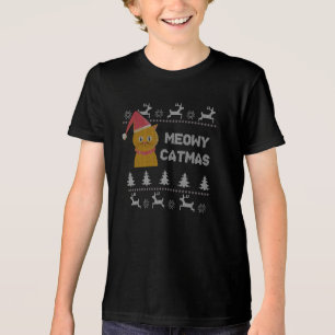 Christmas Cat Tri-Blend Shirt