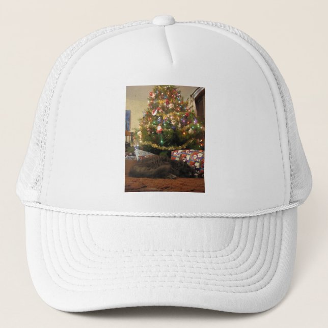 Christmas Cat Trucker Hat (Front)