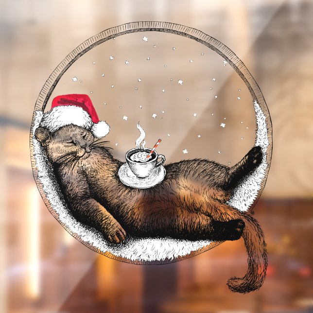 Christmas Cat  Window Cling (Sheet 2)