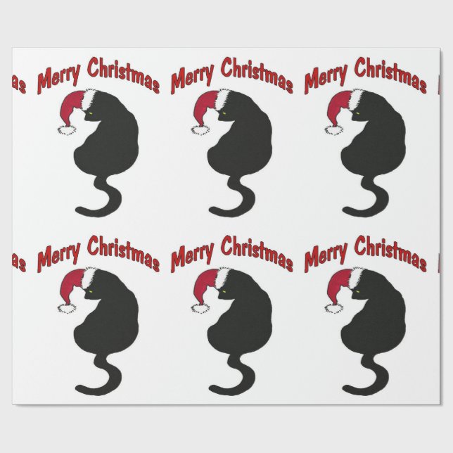 Christmas cat wrapping paper (Flat)
