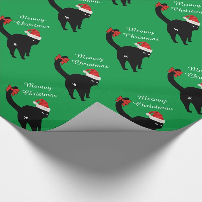 Christmas Cat Wrapping Paper (Corner)
