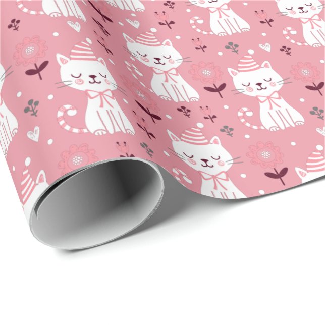 Christmas Cat Wrapping Paper (Roll Corner)