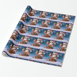 Christmas cat Wrapping Paper, Glossy Wrapping Wrapping Paper