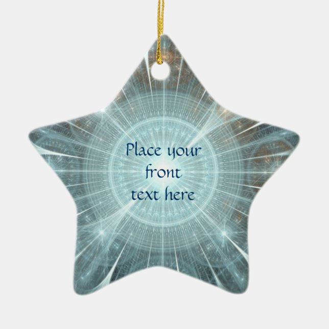 Christmas Cathedral Window Ceramic Tree Decoration (Front)