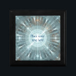 Christmas Cathedral Window Gift Box<br><div class="desc">Abstract illustration in shape of window of a gothic cathedral. The living energy of the Universe and God emanates from the symmetry and the light of this image. It suggests the Christian and catholic spirit. Blue bright lights also remind to Christmas atmosphere.</div>