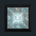 Christmas Cathedral Window Gift Box<br><div class="desc">Abstract illustration in shape of window of a gothic cathedral. The living energy of the Universe and God emanates from the symmetry and the light of this image. It suggests the Christian and catholic spirit. Blue bright lights also remind to Christmas atmosphere.</div>