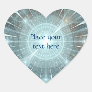 Christmas Cathedral Window Heart Sticker